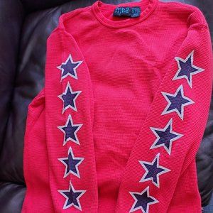 Stars Red Long Sleeve / Thermal / Screen printed